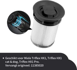 Replacements® filters geschikt voor Miele Triflex HX1 – set van 2 filters + 1 krabber — thumbnail 4