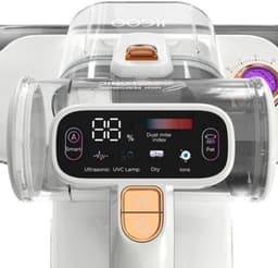 Dual-Cup Smart - Anti-Mite Cleaner Bedstofzuiger - 700W - 15KPa Zuigkracht - Huisstofmijt Sensor - UV-licht - Ultrasone Tech - 99,99% Mijtenverwijdering - Wit — thumbnail 2
