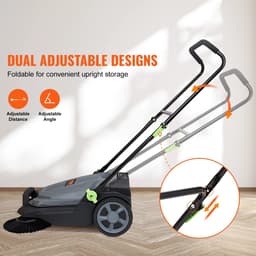 DeltaMerch Veegmachine - Hoogte verstelbaar - 65 cm brede veegzone - Stevige constructie - Licht en wendbaar - Opvangbak 18.9L — thumbnail 2