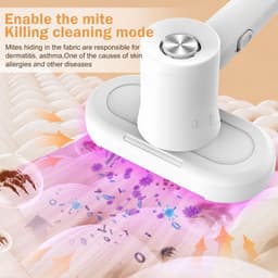 VHV - Huisstofmijt Stofzuiger - Bedstofzuiger - Matrasreiniger - Kruimelzuiger - Mijtzuiger met uv-licht - matrasreiniger - bedstofzuiger met HEPA-permanente stofreservoir - Mini-handstofzuiger voor Matrassen, Bedden — thumbnail 4