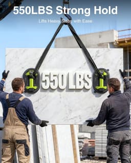 Accu zuignap - Vacuüm lifter - Platen verplaatsen - Automatische hechting - 25 cm - Groen — thumbnail 2