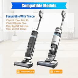 PromoHome Vervangende Borstelrollen Compatibel met Tineco Floor ONE S3 en iFloor 3 Breeze – Set van 2 Microvezel Rollen voor Nat en Droog Stofzuigen — thumbnail 2