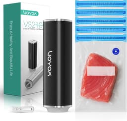 VOYOR Portable Food Vacuum Machine Rechargeable with 5 Bags - USB-C Rechargeable Vacuum Pump, Powerful Suction 60 kPa - ShopVlot — thumbnail 1