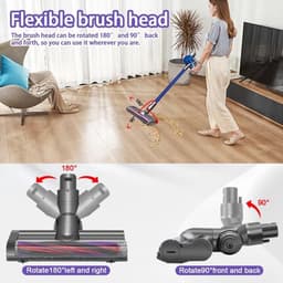 Elektrische Borstelkop Voor Stofzuiger - Compatibel Met V6 DC58 DC59 DC62 DC74 SV09 - Voor Harde Vloeren En Tapijt - Duurzaam Accessoire — thumbnail 4