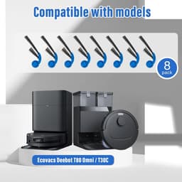 Dailygoods- Reserveonderdelen 8 stuks - Vervangende Zijborstels - Compatibel met Ecovacs Deebot T80 Omni/T30C - Randen- en Hoekreiniging - Slijtvast Nylon - Eenvoudige Vervanging - Stofzuigerborstels — thumbnail 4