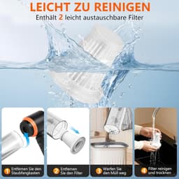 Draagbare Kruimeldief - Mini Stofzuiger Auto - Snel Schoonmaken - 4-in-1 Multifunctioneel - 0.45 kg - Zwart — thumbnail 4