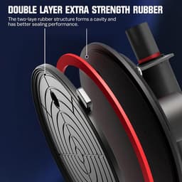 Vacuüm Zuignap - Glaslift Tegellifter - Materiaal Verplaatsen - Dubbel Rubber Drievoudige Afdichting - Ø 200 mm - Zwart — thumbnail 3