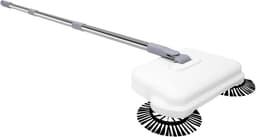 Handmatige Vloerveger - Stofverzamelaar - Snel Huis Schoonmaken - 360 graden Zwenkhoek - 33 cm breed - Wit — thumbnail 1