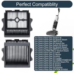 HEPA Filters 4 Pack - Vervanging voor Tineco Floor One S6/S7/S9/S5 - Duurzaam - Milieuvriendelijk - Zeer efficiënte filter - Compatibel met meerdere modellen - Stofzuigerfilters — thumbnail 5