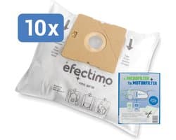 Inventum stofzuigerzakken van efectimo + filterset - geschikt voor: Inventum ST306RZA stofzuigerzakken, Inventum SZ300 stofzuigerzakken en ST306ZZA stofzuigerzak - 10 stuks - drielaags topkwaliteit microvezel -