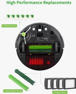 reserveonderdelen geschikt voor iRobot Roomba E & I serie, accessoires geschikt voor E5 E6 i7 i7+ i3 i3+ i4 i4+ i6 i6+,reserveonderdelen 1 paar multivloerborstel, 4 filters, 6 zijborstels — thumbnail 5