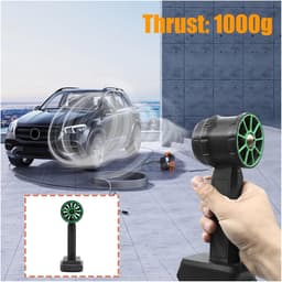 Krachtige Turboventilator - Mini Jet Fan - Stof Verwijderen - Borstelloze Motor - 20.7 cm - Zwart — thumbnail 2