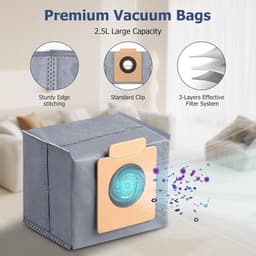 16 stuks - decoratieve accessoires - accessoireset - geschikt voor Eufy X10Pro/omni - 3 stofzakken, 2 schoonmaakdoeken, 6 zijborstels, 2 HEPA-filters, 1 hoofdborstel Borstel, schroevendraaier — thumbnail 5