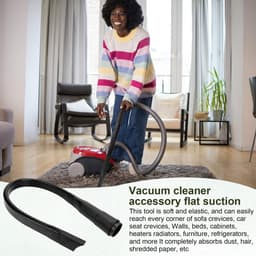 Dailygoods- Spleetmondstuk flexibel 620 mm - Stofzuigeraccessoires - Universeel voor 32 mm - Zuigmond - Reinigen onder meubels - Zacht rubber. - Stofzuigermondstuk — thumbnail 5