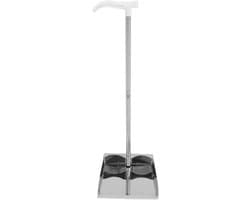Roestvrijstalen Stofpan - Lange steel - Comfortabel schoonmaken - Ergonomisch ontwerp - 24.7 x 21 cm - Zilver