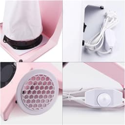 Nailstofzuiger - Nagel Afzuiger - Nagelstudio Gebruik - Krachtige Zuigkracht - 100W - Roze — thumbnail 2