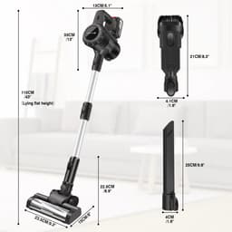 Cellista Steelstofzuiger Draadloos 30000Pa - 3-in-1 Handstofzuiger Zonder Zak - HEPA Filter - Lichtgewicht 2,7 kg - Krachtige Accu Stofzuiger voor Huisdierharen — thumbnail 2