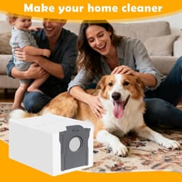 8 stuks stofzakken- compatibel met Dreame L10/L10s/L20/X20/X30/X40/X50/L40/L50 Ultra- Mova P10/E30/P50/V50 Ultra- 3,2 l grote capaciteit- 4-laagse filterstructuur- voor Dreame stofzuigerzakken — thumbnail 2