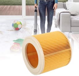 Dailygoods- Cartridge Filter - Stofzuigerfilter - Compatibel voor Kacher A2004/A2054/A2204/A2656 - Allergieën - Eenvoudige installatie - Gloednieuw 120x120x112mm — thumbnail 3