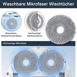 18stuks - stofzuiger - geschikt voor - Roborock Qrevo P20/P20PRO/Qrevo Curv S5X / Qrevo Edge/ Qrevo Edge S5A reserveonderdelenset - 2 hoofdborstels, 4 HEPA-filters - 4 reinigingsdoeken - 4 stofzakken - 4 — thumbnail 5