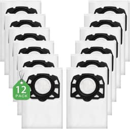 12x Stofzuigerzakken geschikt voor Kärcher WD 2 Plus - WD 3 - KWD 1-3 - MV 3 - SE 4001/4002 - KFI 357 - 3-Laags Vliesfilter - Scheurvast - Reserveonderdelen Pakket — thumbnail 1