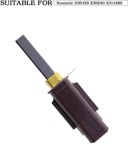 Dailygoods- Koolborstels 4 Stuks - Vervangingsset voor Numatic - Geschikt voor Henry/Hvr200 - Koolstof/Metaal/Plastic - Lengte 7,3 cm - Motorborstels — thumbnail 3
