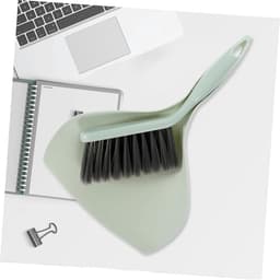 Mini Bezem Stoffer - Reinigingsset - Bureau Schoonmaken - Zachte Veegborstel - 22.5 x 6.5 x 3 cm - Groen — thumbnail 2