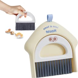 Bezem en Stofblik - Reinigingsset - Dagelijks schoonmaken - Compact opbergontwerp - 185x17cm - Geel — thumbnail 1