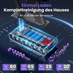 Accustofzuiger - Steelstofzuiger - Krachtig Schoonmaken - 58000 Pa Zuigkracht - 75 Min Looptijd - Zwart — thumbnail 3