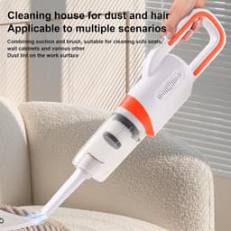 Draadloze Stofzuiger - Draagbare Handstofzuiger - Auto Interieur Reinigen - Draadloos Opladen - 114 cm - Oranje — thumbnail 5