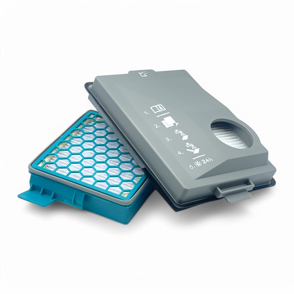 Fixem Filterset Geschikt voor Miele Boost CX1 – Vervangt SF-HY 60 & CX-FSF – Hepa Filter voor Optimale Filtratie – Stofzuiger Filter tegen Fijnstof & Allergieën – Compatibel met Boost CX1 Allergy, Cat & Dog, Parquet, PowerLine — afbeelding 1