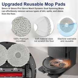 Accessoireset geschikt voor Roborock Qrevo Curv, Edge, S5V & S5X - 17-Delig - Inclusief Rubberen Hoofdborstel, HEPA Filters, Dweilpads & 3L Stofzakken - Vervangingsonderdelen Kit — thumbnail 3