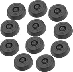 Stofzuiger Wielen Set - Reserveonderdelen - Vloeronderhoud - Botsingsreductie - 12 Stuks - Zwart — thumbnail 1