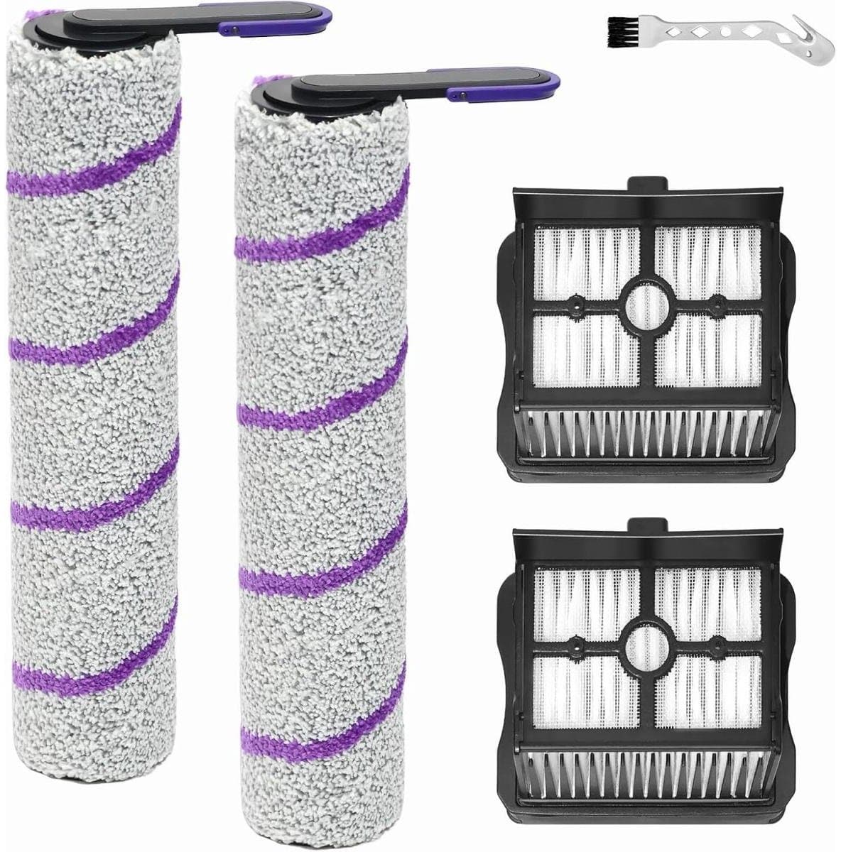 GELLDG Stofzuigeraccessoires - Vervangende rolborstels - Nat en droog gebruik - Inclusief 2 rolborstels, 2 filters en 1 reinigingsborstel - Geschikt voor S2/S2 LSLAND F1/S1 MAX Ultra — afbeelding 1