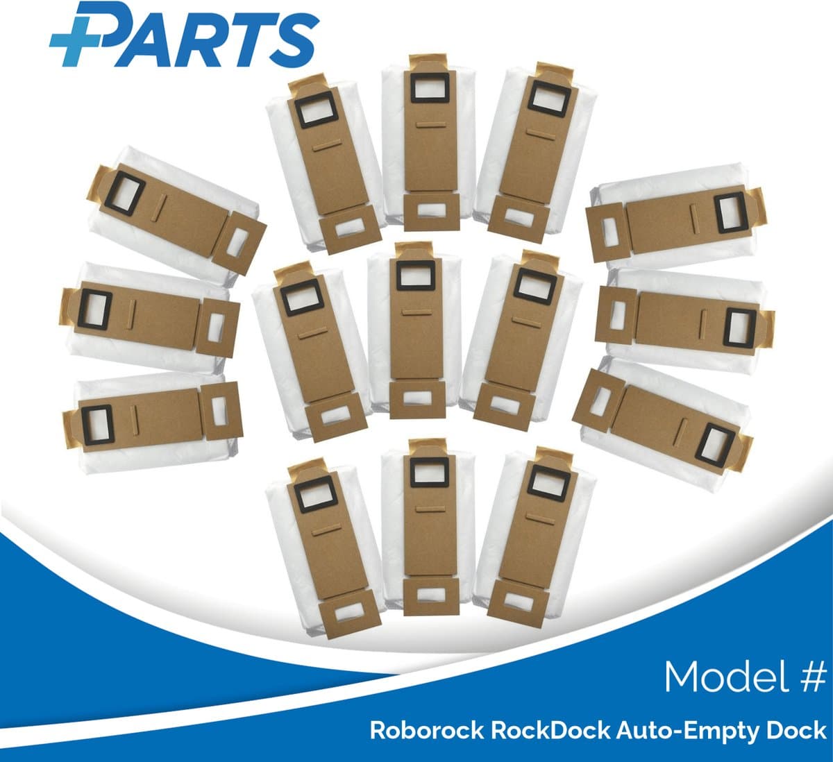 Roborock RockDock Auto-Empty Dock Stofzakken (15 Stuks, Plus.Parts® alternatief voor 8.02.0101) — afbeelding 1