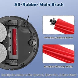 Accessoires gescht voor Roborock Qrevo Pro, Qrevo S stofzuiger, 1 hoofdborstel, 2 HEPA-filters, 6 stofzakken, 4 reinigingsdoeken, 4 zijborstels (wit), 1 borstel, 1 schroevendraaier — thumbnail 3