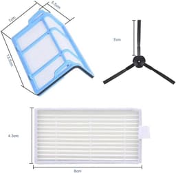 Vervangingsset compatibel met ILIFE V3, V3s, V5, V5s, V5s, Pro, V50, X5 en Medion MD18500, MD18501, MD16192, MD18600, filterset met filters, borstels en primaire filters — thumbnail 5