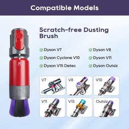 Markloze en krasvaste stofafzuigborstel, Geschikt voor Dyson V7 V8 V10 V11 V12 V15 Gen5 testversie en Gen5 groot formaat stofzuiger, handige zelfreinigende zachte borstelharen, niet Geschikt voor SLIM serie. — thumbnail 2