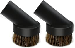 2-delige zwarte ronde stofborstel, 1,25 inch, stofzuigerslang 25 mm paardenhaar, Geschikt voor de meeste stofzuigeraccessoires — thumbnail 1