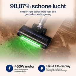 RFWR® Draadloze Steelstofzuiger met Cyclone Systeem - 4 Opzetstukken - 450W - Lichtgewicht en Krachtig — thumbnail 3