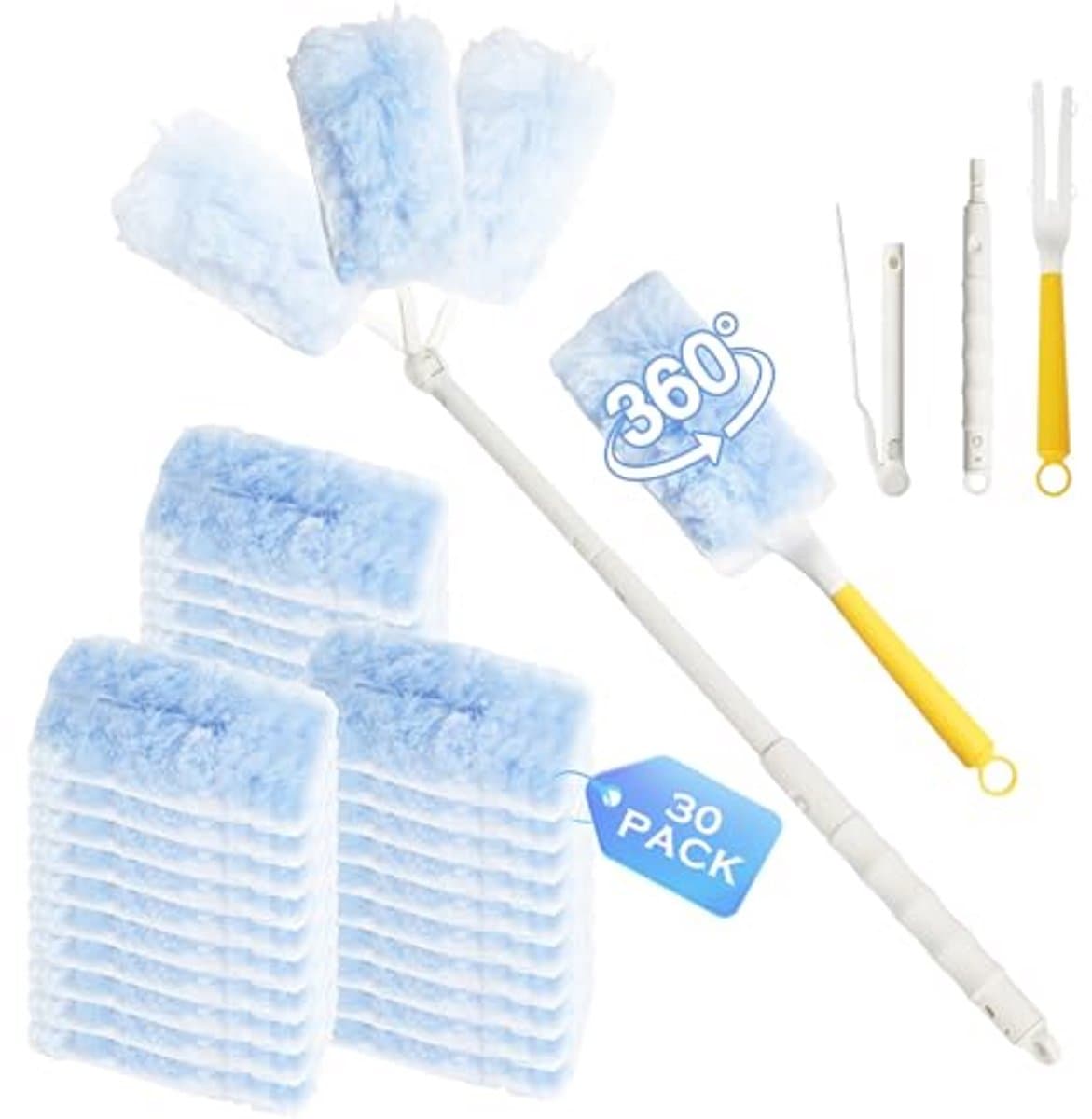 Stofmagneet Vullingspakket 32 Stuks - 360° Rotatie - Microfiber voor Dierhaar en Allergenen — afbeelding 1