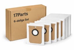 17Parts 6x Stofzakken geschikt voor Eufy L60, L60 SES, L50, L50 SES Robotstofzuiger – 2,5L Capaciteit – Duurzame Non-Woven Constructie – Eenvoudige Installatie – Veilige Sluiting en Lekvrije Opslag — thumbnail 3