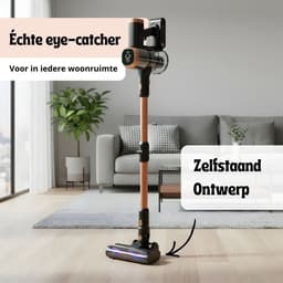 BambiClean Steelstofzuiger Draadloos Zonder Zak - 30kPa Zuigkracht - LED Vuildetectie - Snoerloze Stofzuiger op Accu — thumbnail 3