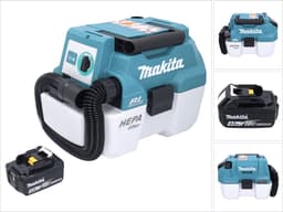 Makita DVC 750 LM1 accustofzuiger LXT 18 V 67 mbar 7,5 l borstelloos + 1x accu 4,0 Ah - zonder oplader — thumbnail 1