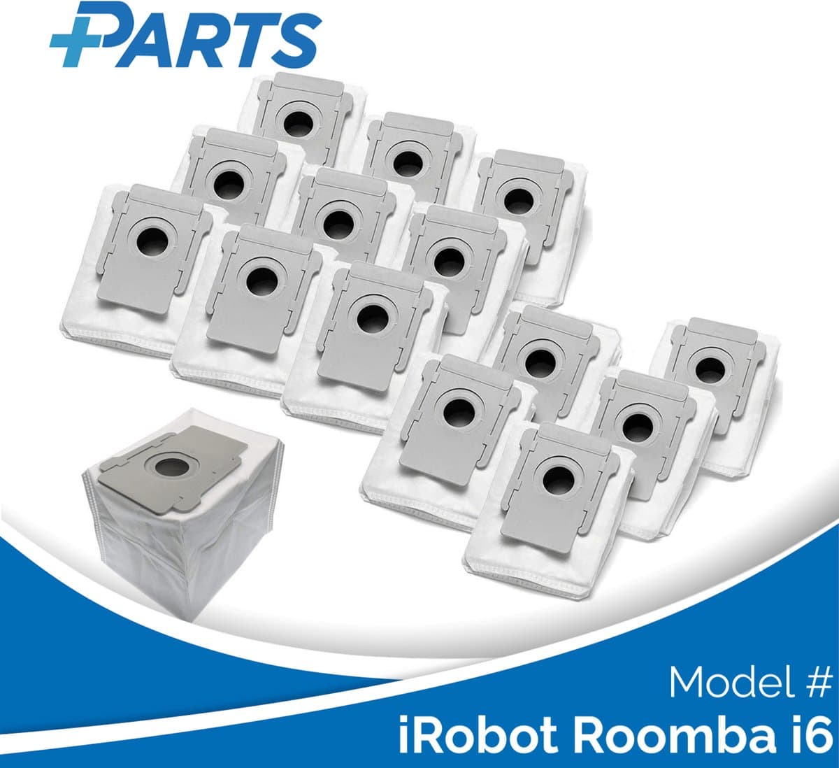 iRobot Roomba i6 Stofzakken (15 Stuks, Plus.Parts® alternatief voor 4626194 / 4640235) — afbeelding 1