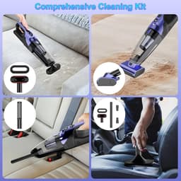 Handheld stofzuiger 17000Pa - Draadloos - Compact en krachtig - Ideaal voor auto en huis - ShopVlot — thumbnail 4
