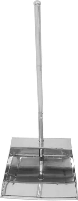 Stofblik Lange Steel - Stoffer Vuilblik - Afval Verzamelen - Naadloos Ontwerp - 73 cm - Zilver — thumbnail 1