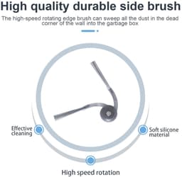 Dailygoods- Zijborstels - Compatibel met Roborock Q Revo Curv/Edge - Vervangbare borstels - Efficiënte reiniging - Hoogwaardige kwaliteit - Eenvoudige installatie - Stofzuigerborstels — thumbnail 3