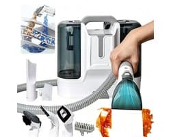 REDOM Stofzuiger 12.000 Pa – 3-in-1 Tapijtreiniger met sproeien, borstelen en krachtige zuigkracht – 1800 ml schoonwatertank – Vlekkenreiniger voor bank, tapijt, auto en matras