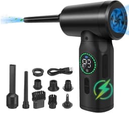 Draagbare Stofzuiger - Luchtblazer Stofzuiger - Auto Interieur Reinigen - Krachtige Zuigkracht - 500 g - Zwart — thumbnail 5